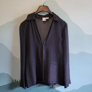 Armani Exchange Sheer Longsleeve Blouse